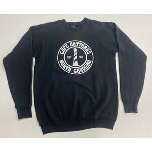 VTG 90s Screen Stars USA Cape Hatteras NC double sided crewneck sweatshirt XL